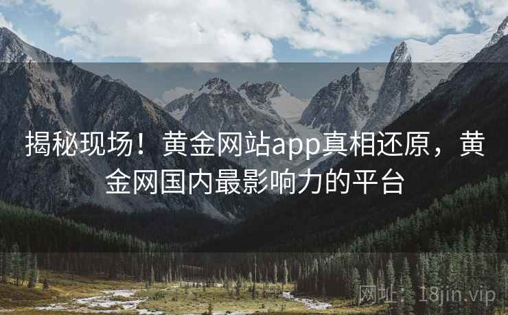 揭秘现场!黄金网站app真相还原,黄金网国内最影响力的平台 揭秘现场!黄金网站app真相还原,黄金网国内最影响力的平台